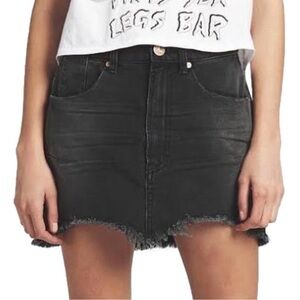 ONE Teaspoon Vanguard Black Denim Skirt